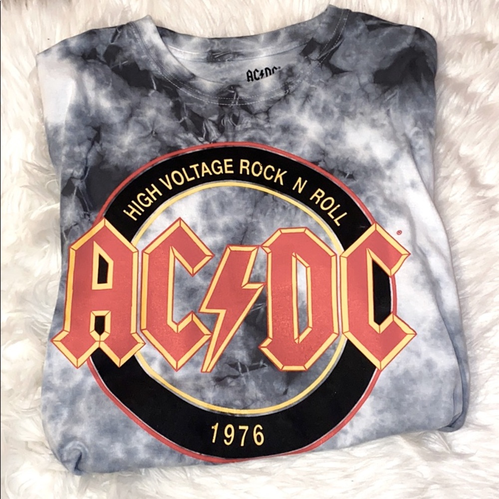punk rock grunge AC/DC tie dyed t shirt